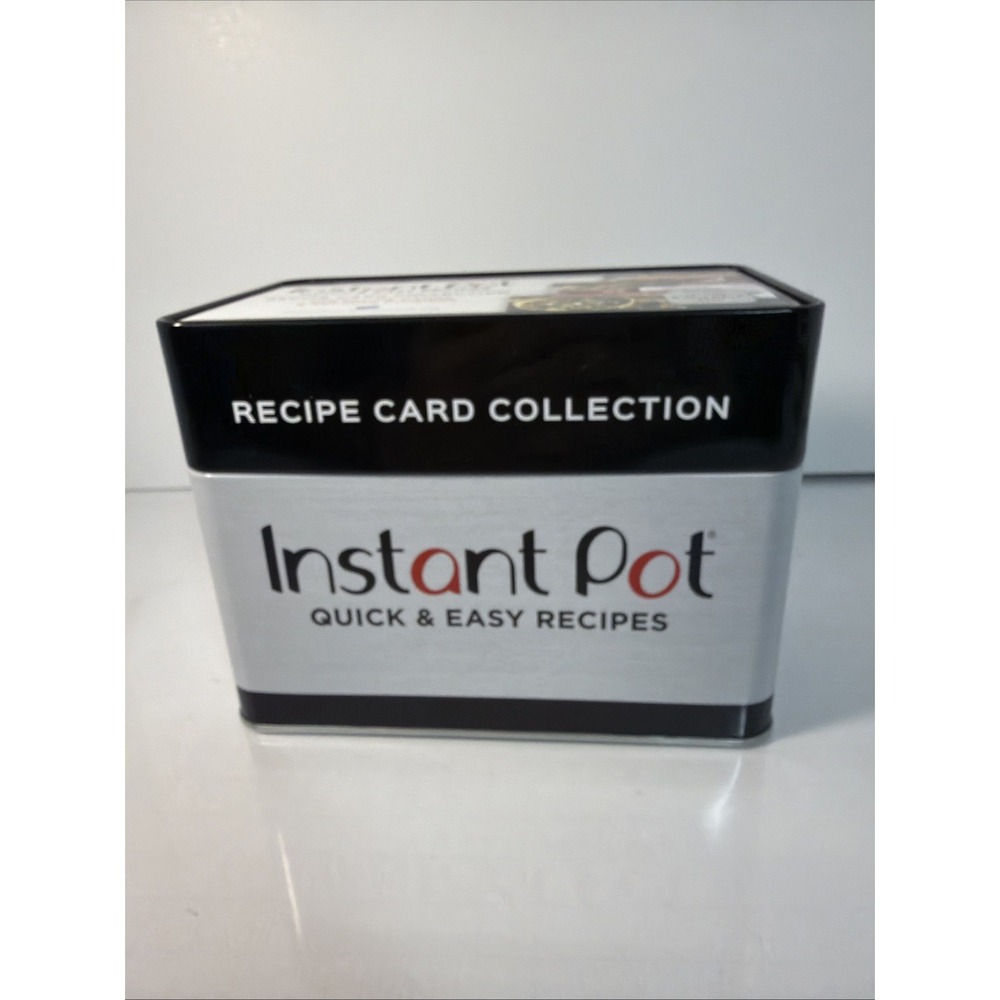 NEW INSTANT POT Official Quick & Easy Recipes 100 Recipe Cards Cookbook Box Tin - Picture 1 of 9